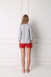Aruelle Cookie Short Grey-Red Dámské pyžamo