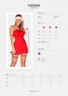 Obsessive Kissmas Košilka Vánoční Kostým