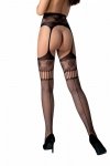 Passion S030 černé Strip Panty Punčochy