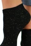 Noviti ST 022 W 02 lurex zlato-černé Dámské ponožky