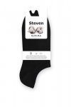 Steven Supima 157 005 černé kotníkové ponožky