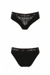 PS001 PANTIES black figi bawełniane z koronką