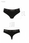 PS008 PANTIES black stringi bawełniane