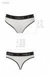 PS008 PANTIES grey stringi bawełniane