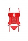 Bielizna-Blossmina gorset i stringi  4XL/5XL