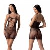 BS096 Bodystocking Czarny