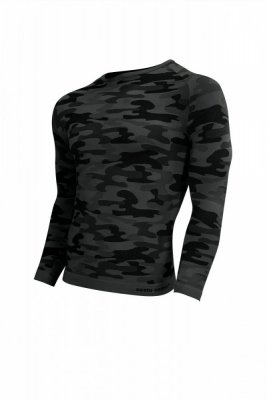 Sesto Senso Thermo Active Military Style dlouhý rukáv tmavě šedý Pánské sportovní triko