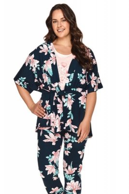 Taro 2715 tmavě modrý Dámský župan plus size