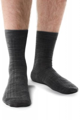 Steven 130 černý melanž Pánské ponožky