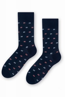 Steven 056 155 vzor tmavě modré Pánské ponožky