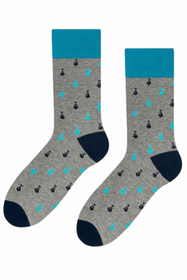 More Ties 051-135 šedý melanž Pánské ponožky