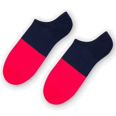 More 098 032 Two colours červené/tmavě modré Pánské kotníkové ponožky