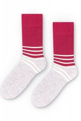 More 078 173 Two colours šedé/bordové Dámské ponožky