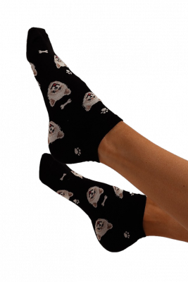 Milena 1146 Pieski Dámské kotníkové ponožky