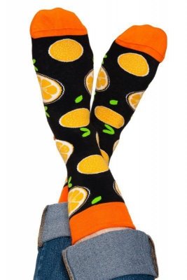 Noviti SB 003 U 04 pomeranč-černé Pánské ponožky