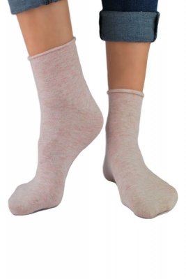 Noviti SB 022 W 01 lurex zlato-růžové Dámské ponožky