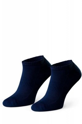 Steven Supima 157 004 tmavě modré kotníkové ponožky