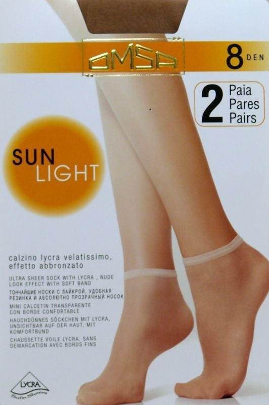 Omsa| Sun Light 8 den A`2 2-pack dámské ponožky 