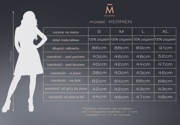 Merribel Kerrien Grey Šaty