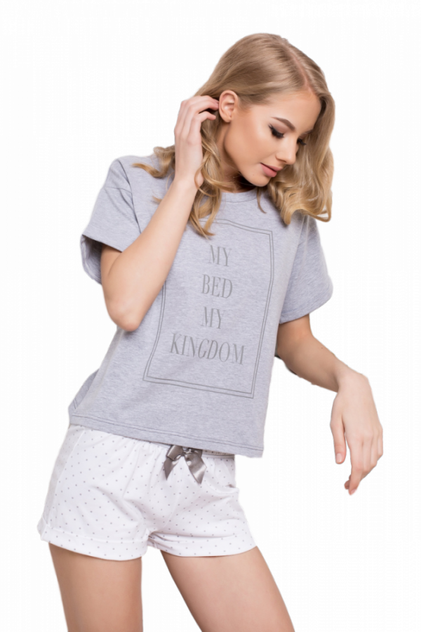 Aruelle Kingdom Short Dots &amp; Grey Dámské pyžamo