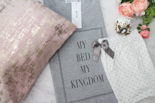 Aruelle Kingdom Short Dots &amp; Grey Dámské pyžamo