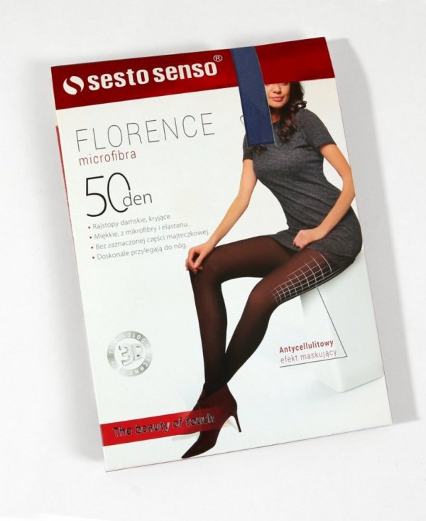 Sesto Senso Florence 50 DEN anticelulitidní tmavě modré Punčochové kalhoty