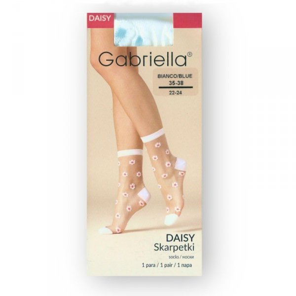 Gabriela Daisy 525 bílo-modré Dámské ponožky