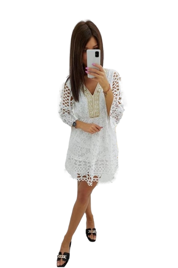 Vittoria Ventini Mayca Cotton HY1036 White Šaty