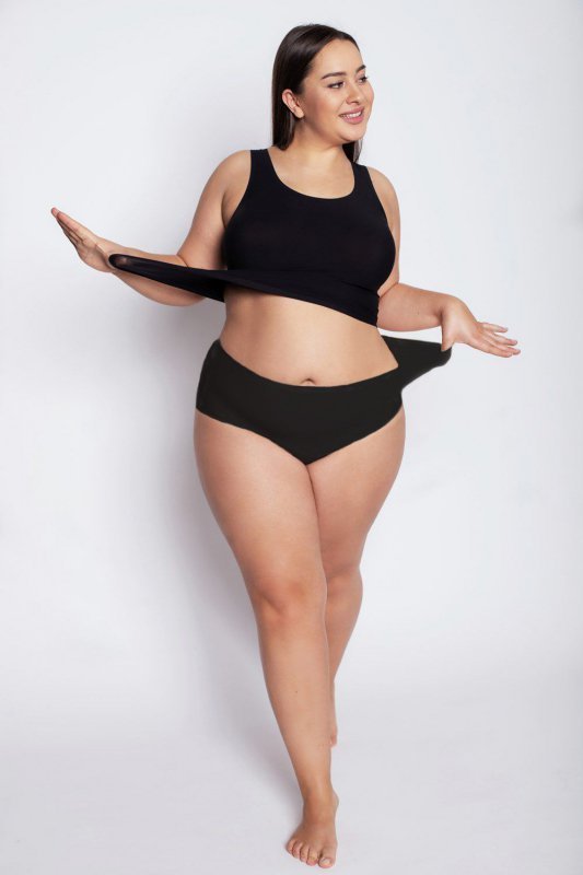 Julimex Flexi-One Plus Size Maxi černé Kalhotky