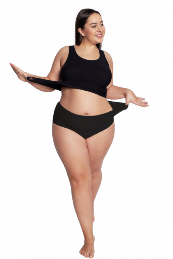 Julimex Flexi-One Plus Size Maxi černé Kalhotky