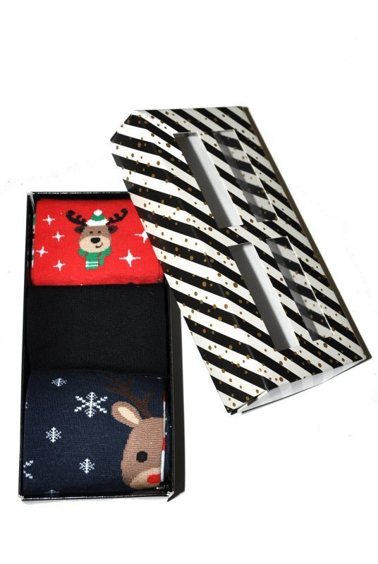 Milena Vánoční krabička pánských ponožek A'3