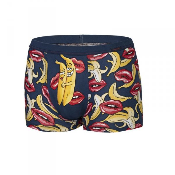 Cornette Bananas 010/70 Jeans-Red-Yellow Pánské boxerky
