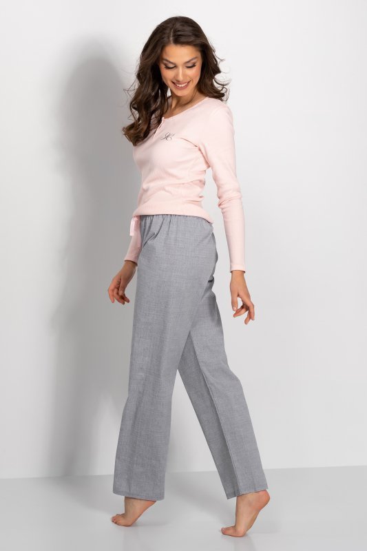 Momenti Per Me Linda Pink-Grey Dámské pyžamo