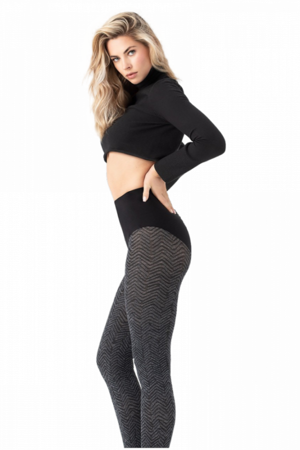 Fiore G 6076 Chevron Chic 60 den 5XL Punčochové kalhoty