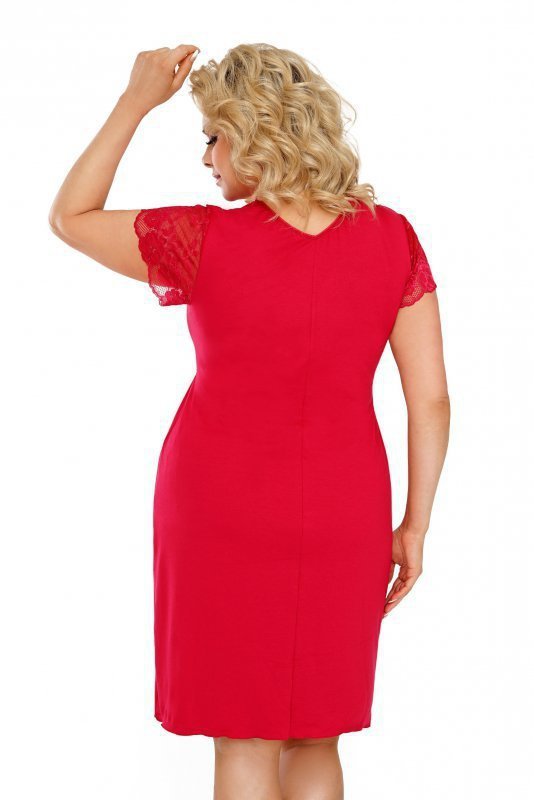 Donna Estera vínová plus size Noční košilka