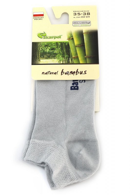 Skarpol 25 popelavé bambus Kotníkové ponožky