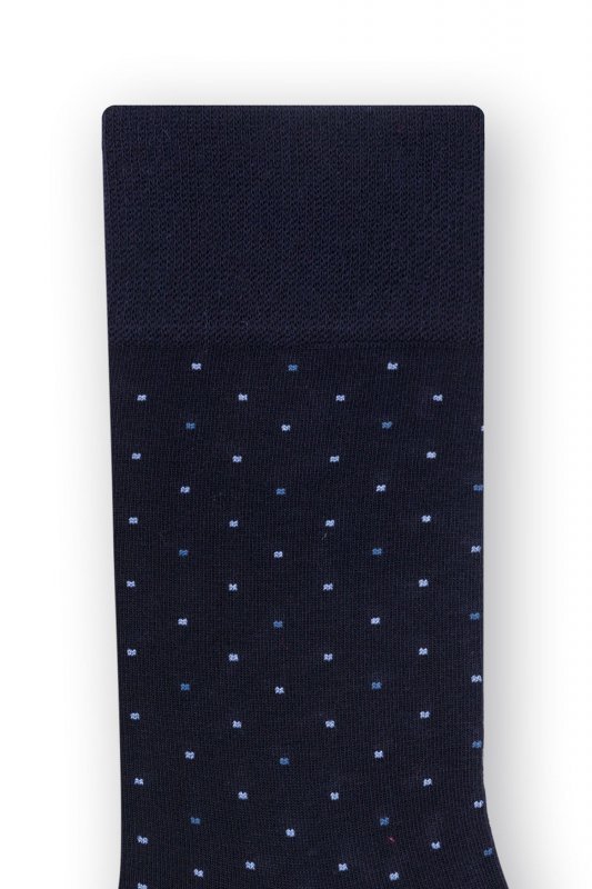 Steven 056 216 vzor tmavě modré Pánské oblékové ponožky