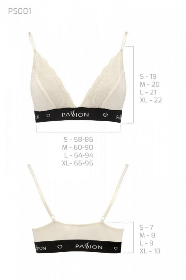 PS001 TOP ecru biustonosz z koronką