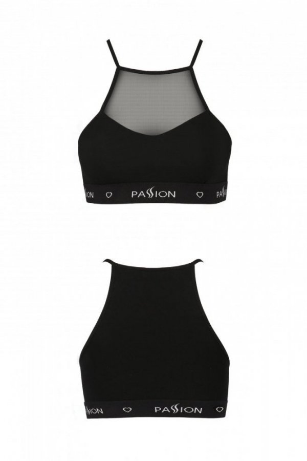 PS006 TOP black biustonosz z siateczką