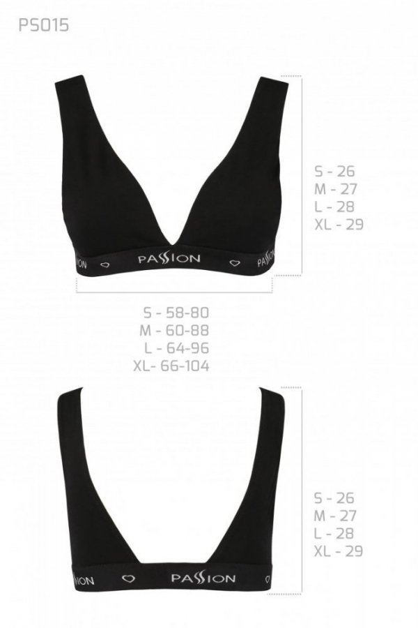 PS015 TOP czarny bawełniany