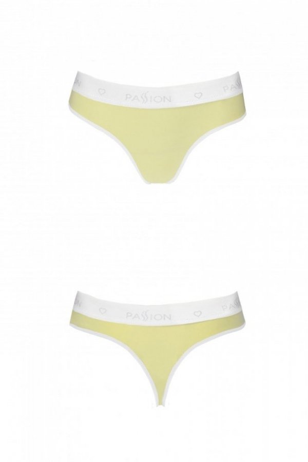 PS007 PANTIES yellow stringi bawełniane