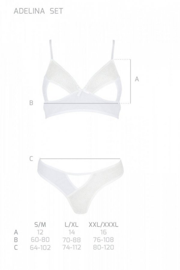 ADELINA SET Biały komplet