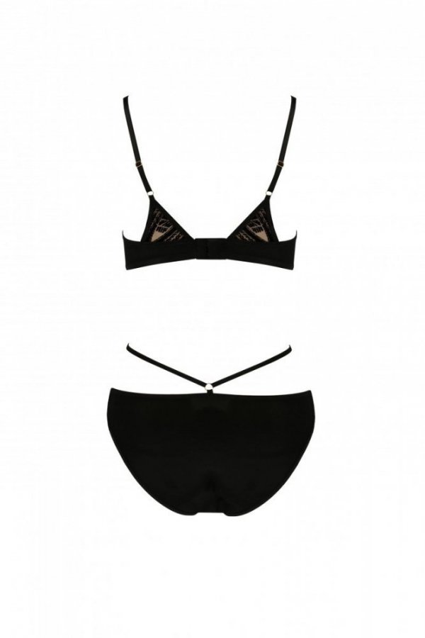 LARA BIKINI Czarny zestaw dwuczęściowy z koronką