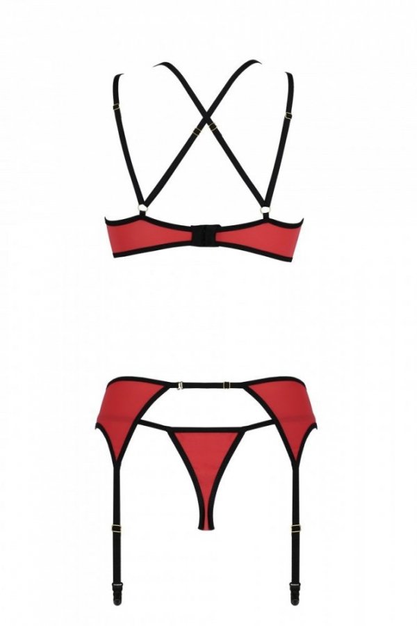 MAGNOLIA SET Czerwony zestaw dwuczęściowy