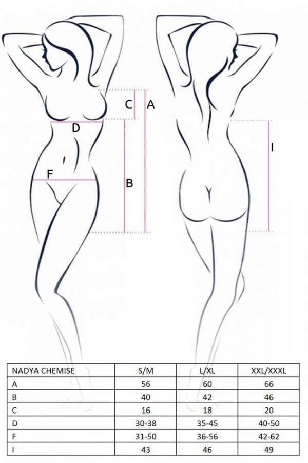 NADYA CHEMISE Czarna koszulka