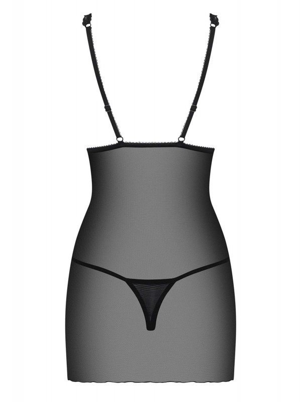 Bielizna-Lucita koszulka i stringi czarna L/XL