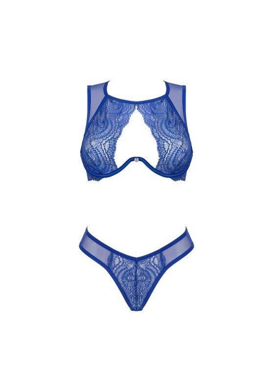 Bielizna-Giselia komplet 2-częściowy niebieski  M/L