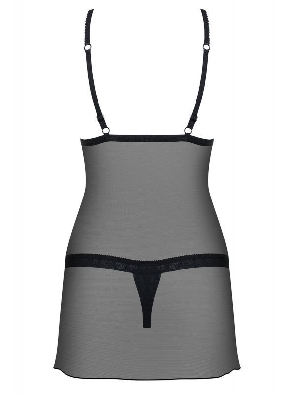 Bielizna-865-CHE-1 koszulka i stringi  S/M