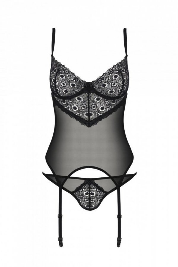 ZINNIA CORSET Czarny gorset