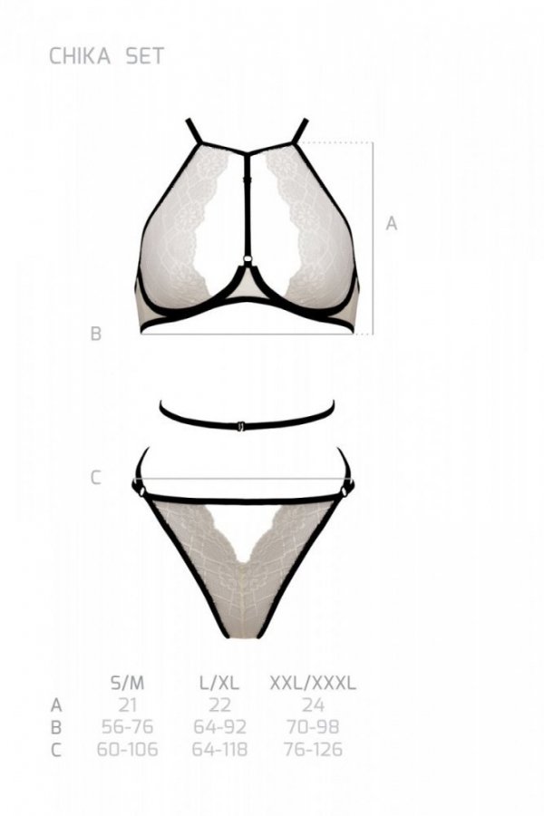 CHIKA SET Kremowy komplet